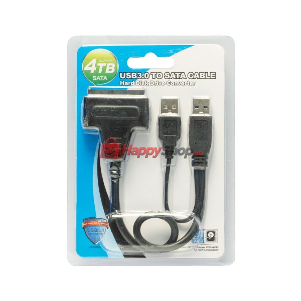 Преходник, , USB 3.0 към SATA, Черен - 18295