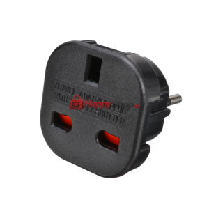 Преходник BX-9625, UK kъм EU шуко, 220V, High Quality, Черен..