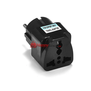 Преходник WD-9, UK/US kъм EU шуко, 220V, High Quality, Черен..