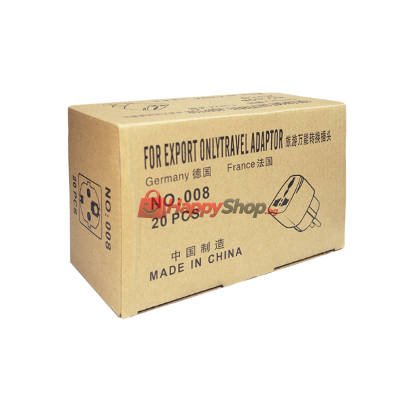 Преходник WD-9, UK/US kъм EU шуко, 220V, High Quality, Черен - 17703