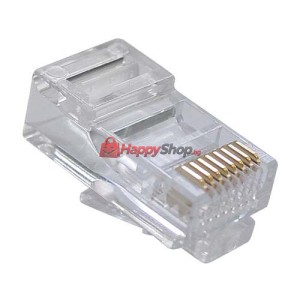 Букси , RJ-45, 100 бр в пакет, High quality, Прозрачни - 171..