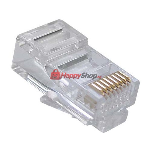 Букси , RJ-45, 100 бр в пакет, High quality, Прозрачни - 17141