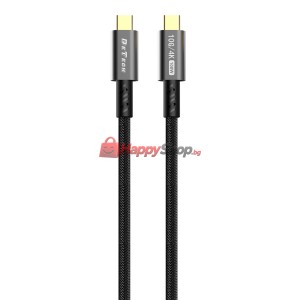 Кабел за данни DeTech DE-C-C, 100W, 4K, 10GB/s, Type-C - Typ..