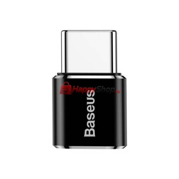 Преходник Baseus Mini, Micro USB F към Type-C, OTG, Черен - 40398