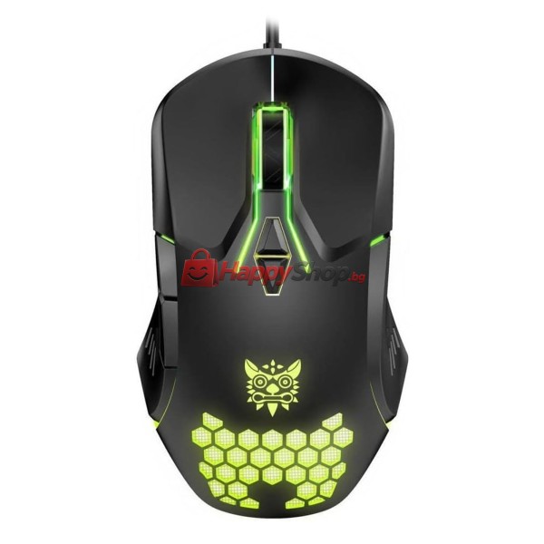Геймърска мишка Onikuma CW902, Оптична, 7D, RGB, Черен - 762