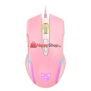 Геймърска мишка Onikuma CW905, Оптична, 7D, RGB, Розов - 766