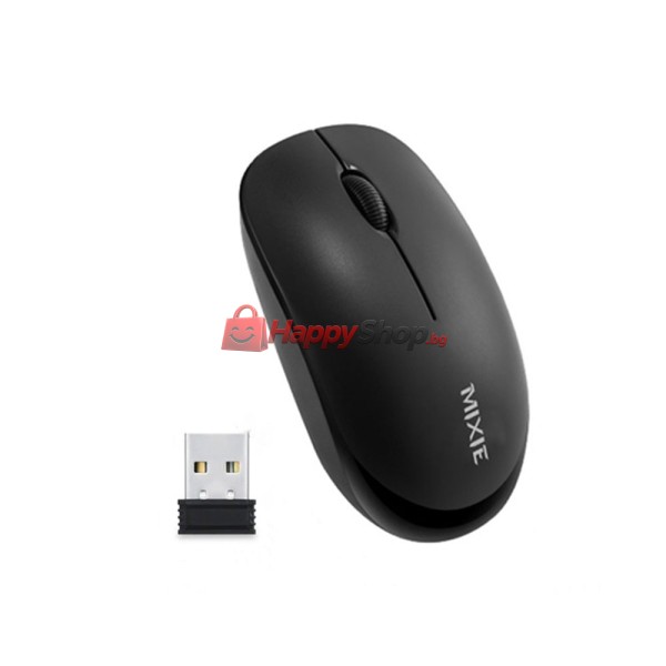 Мишка Mixie R516, Безжична, USB, 3D, Черен - 719