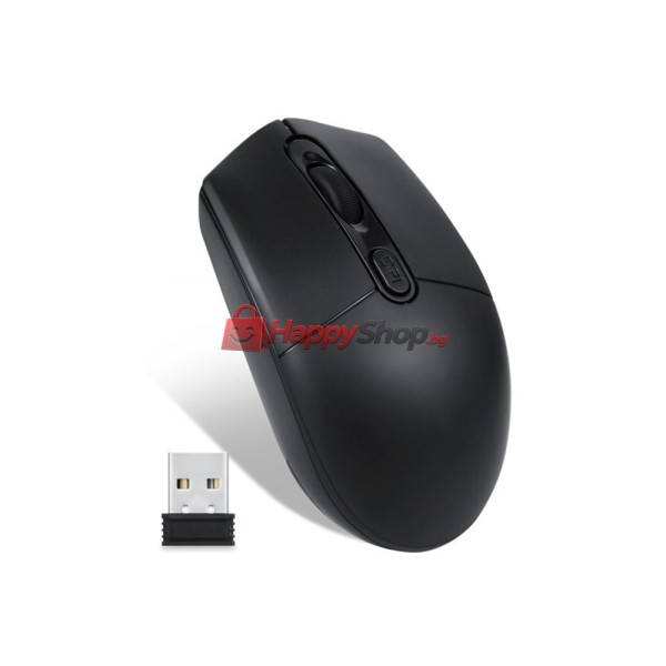 Мишка Mixie R520, Безжична, USB, 4D, Черен - 721