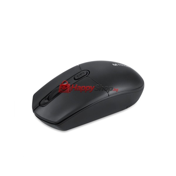 Мишка Mixie R520S, Безжична, Тиха, USB, 4D, Черен - 720