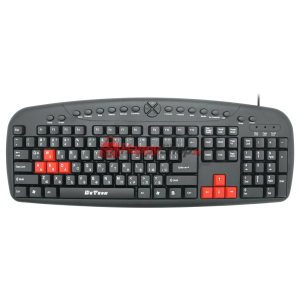 Мултимедийна клавиатура DeTech DE6087, USB, Кирилизирана, Че..