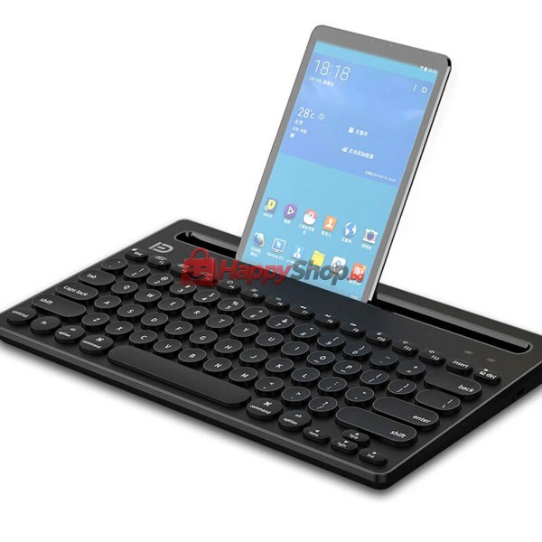 Клавиатура Fude IK3381, Безжична, Bluetooth, Черен - 6129