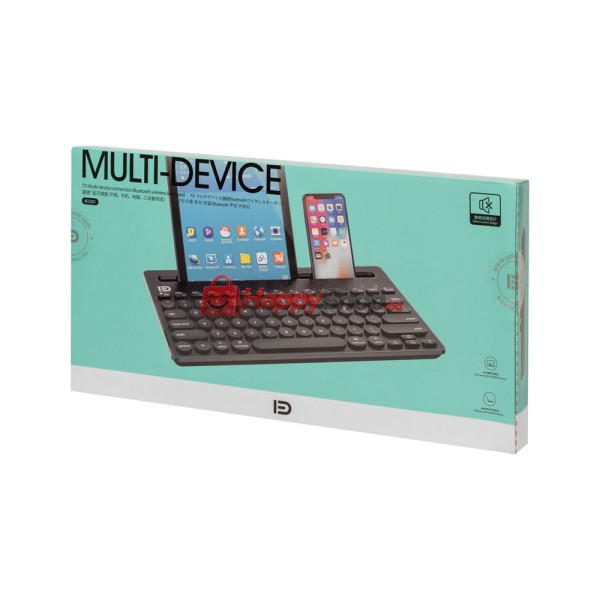 Клавиатура Fude IK3381, Безжична, Bluetooth, Черен - 6129