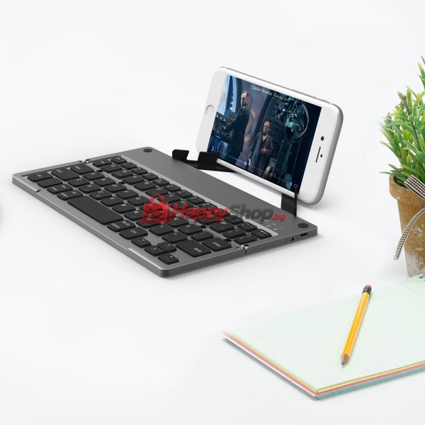 Клавиатура B048, Сгъваема, Bluetooth, Черен - 6175