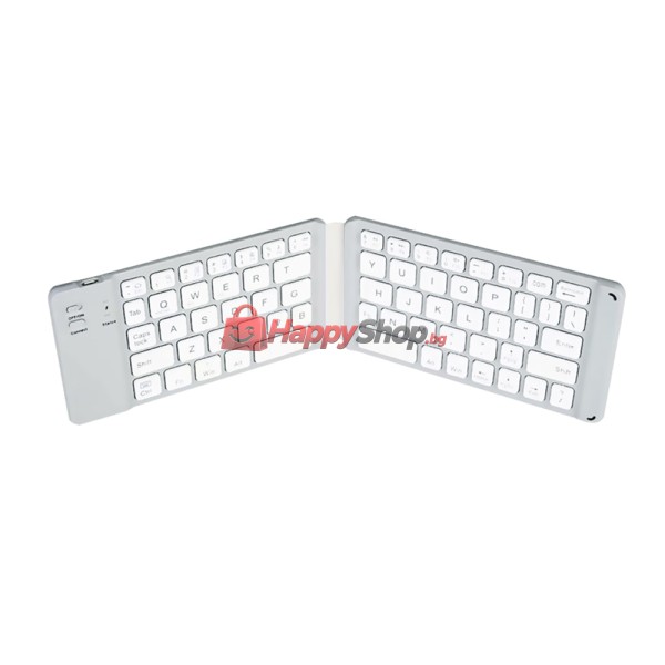 Клавиатура K018, Сгъваема, Bluetooth, Бял - 6180