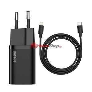 Мрежово зарядно устройство Baseus Super Si, 20W, С Кабел Typ..