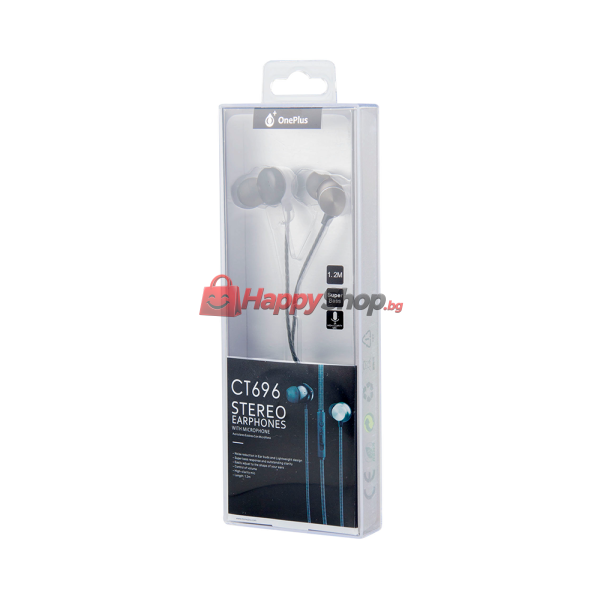 Слушалки за мобилни устройства One Plus CT696, Mикрофон, Различни цветове - 20443