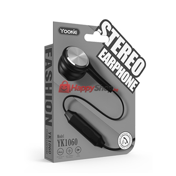 Слушалки за мобилни устройства Yookie YK1060, Mикрофон, Различни цветове - 20626
