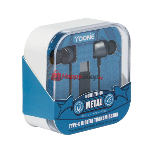Слушалки за мобилни устройства Yookie YTL-05, Lightning, Mикрофон, Различни цветове - 20572