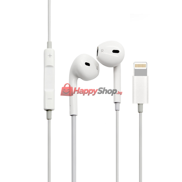 Слушалки , За Iphone X, Lightning, Bluetooth, С микрофон, Бял - 20406