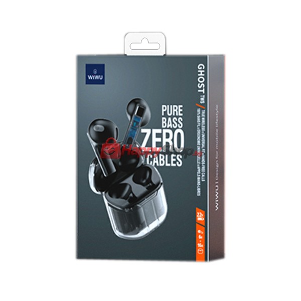 Bluetooth слушалки WiWu Ghost TWS11, Черен – 20729