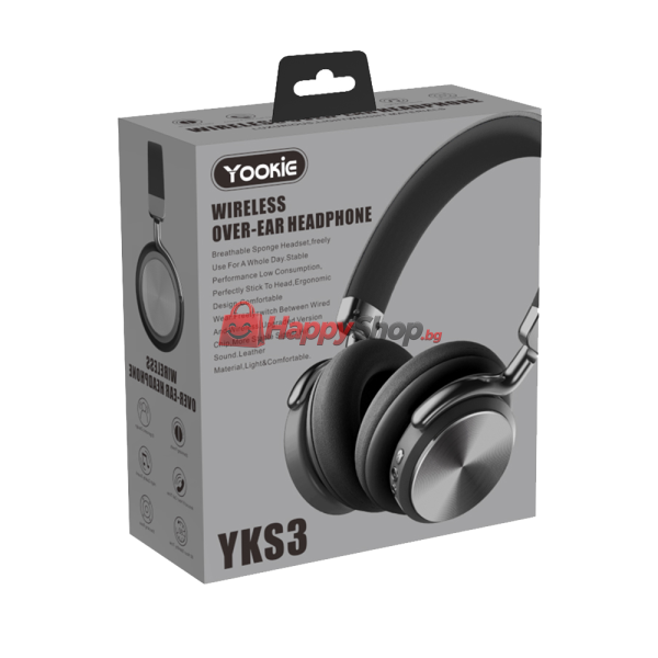 Слушалки с Bluetooth Yookie YK S3, AUX, Различни цветове - 20549