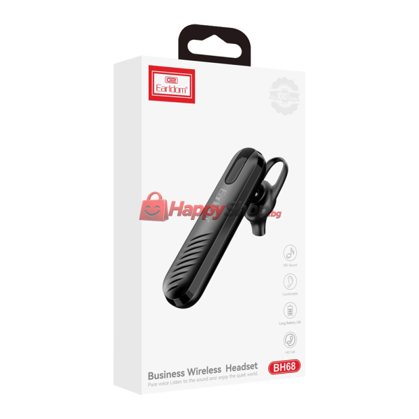 Bluetooth слушалка Earldom ET-BH68, Черен - 20607