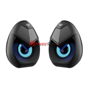 Тонколони Aula N-69, 2x3W, USB, RGB, Черен - 22183