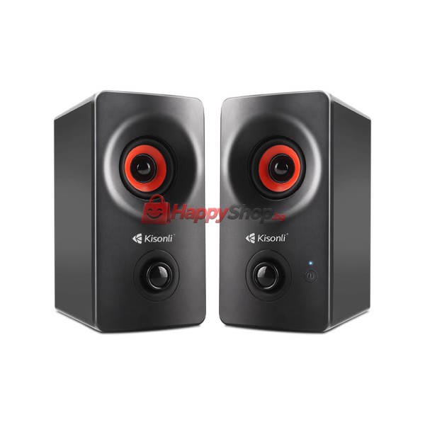 Тонколони Kisonli AC-9002BT, Bluetooth, 2x5W, 220V, Черен - 22146