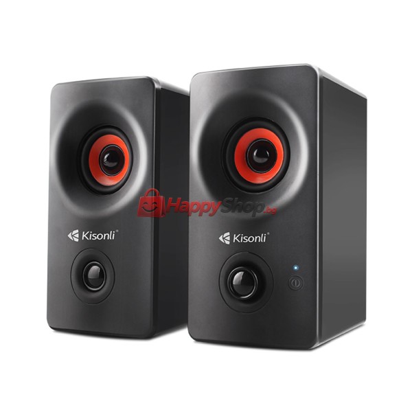 Тонколони Kisonli AC-9002BT, Bluetooth, 2x5W, 220V, Черен - 22146
