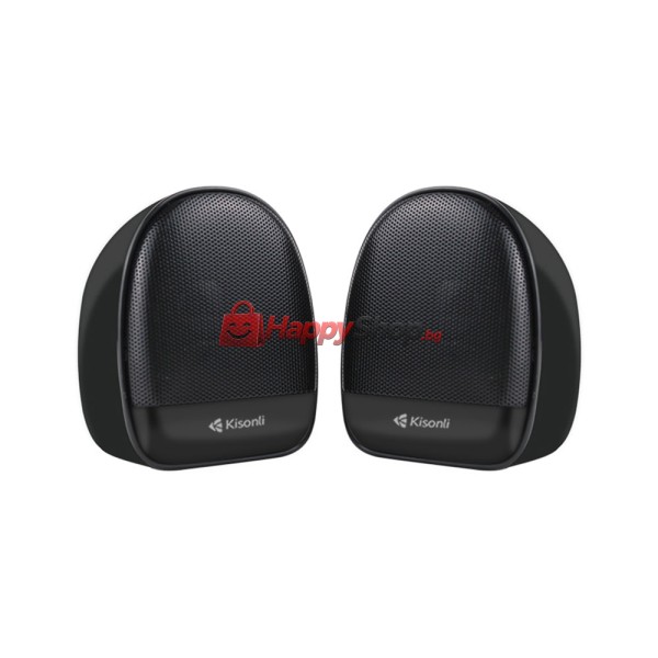 Тонколони Kisonli KS-08, 2x3W, USB, Черен - 22158