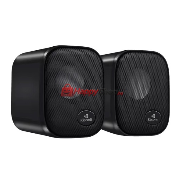 Тонколони Kisonli KS-10, AUX, 2x3W, Черен - 22253