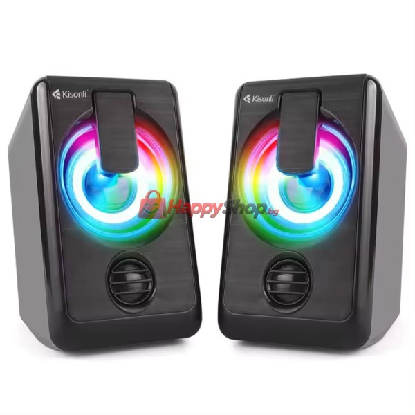 Тонколони Kisonli L-1010, AUX, 2x3W, Черен - 22238