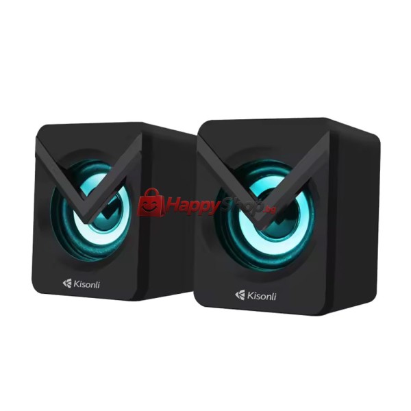 Тонколони Kisonli L-1040, AUX, 2x2.5W, Черен - 22244