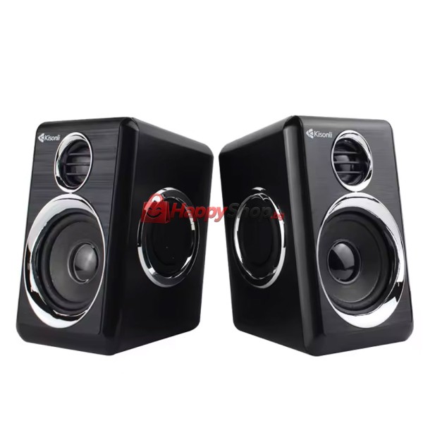 Тонколони Kisonli T-005, AUX, 2x3W, Черен - 22250