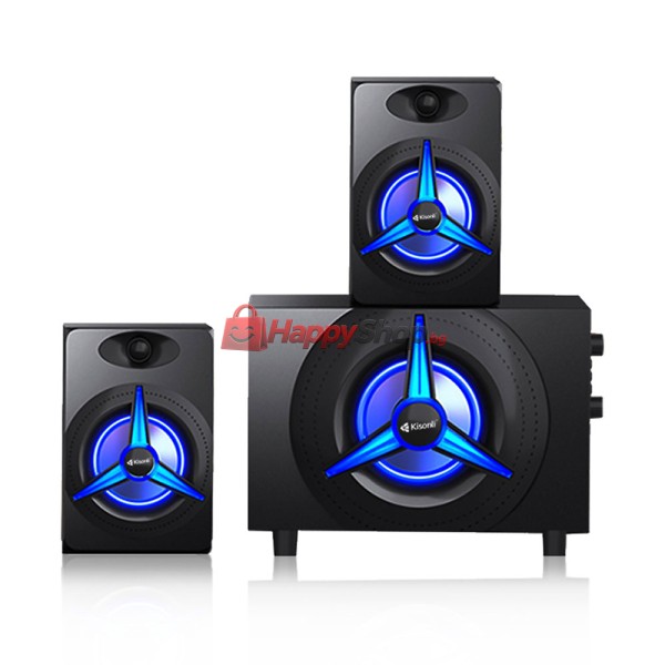 Тонколони Kisonli TM-7000A, Bluetooth, 15W+2x5W, 220V, Черен - 22148