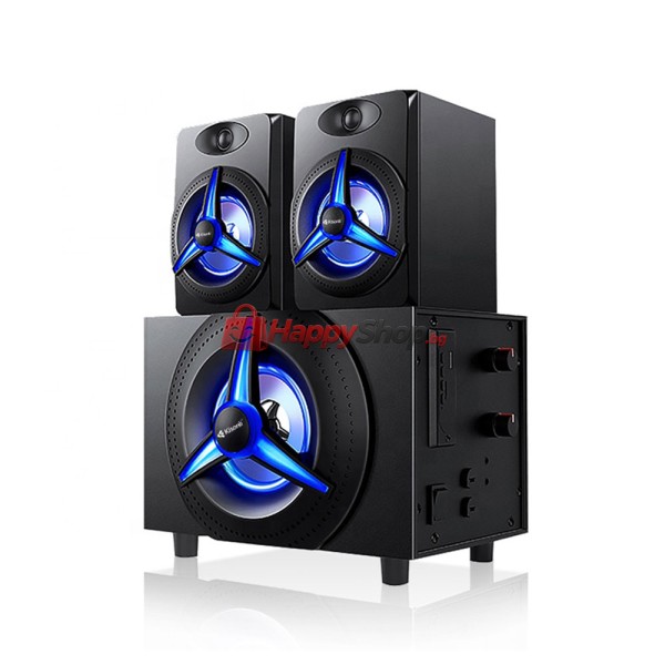 Тонколони Kisonli TM-7000A, Bluetooth, 15W+2x5W, 220V, Черен - 22148