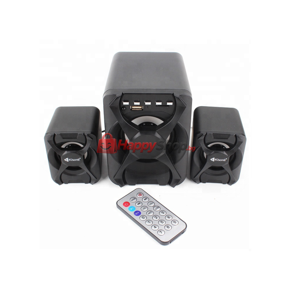 Тонколони Kisonli U-2500BT, Bluetooth, 5W+3W*2, USB, Черен - 22115
