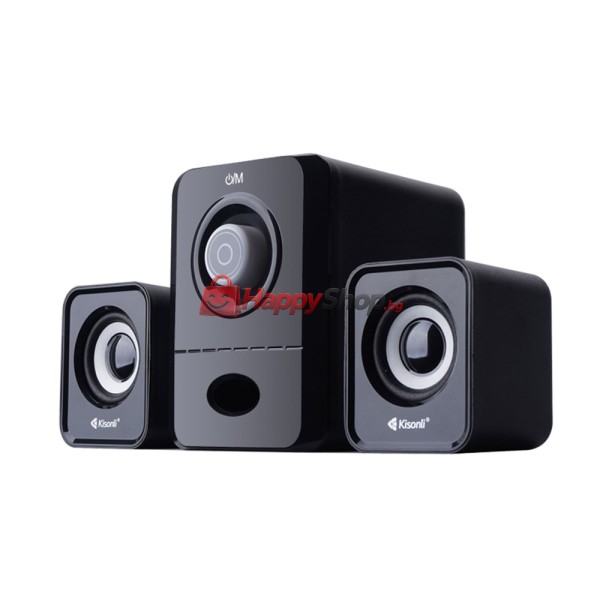 Тонколони Kisonli U-2900BT, Bluetooth, 5W+2x3W, USB, Черен - 22152