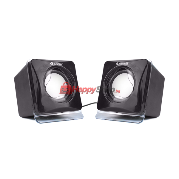 Тонколони Kisonli V410, 3W*2, USB, Черни - 22044