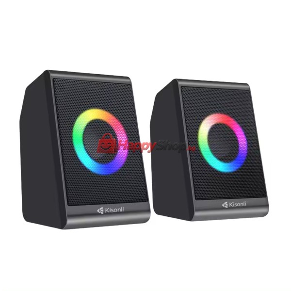 Тонколони Kisonli X12, AUX, 2x3W, Черен - 22229