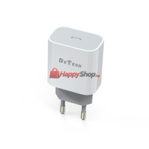 Мрежово зарядно устройство DeTech DE-30, 5V/3.0A 220V, 1 x T..