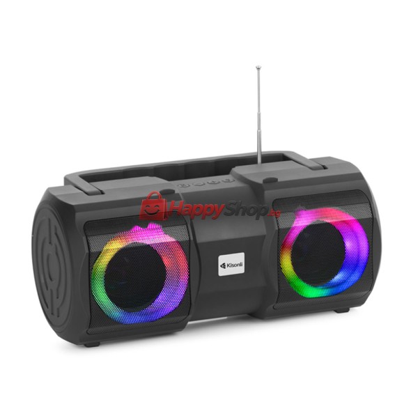 Тонколона Kisonli K1, Bluetooth, USB, SD, FM, AUX, Черен - 22262