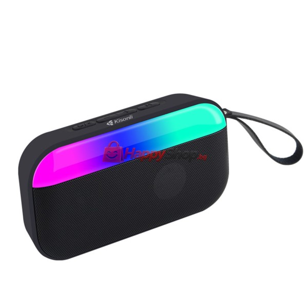 Тонколона Kisonli S19, Bluetooth, FM, AUX, Черен - 22258