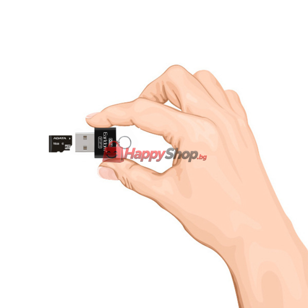Четец за карти Earldom ET-OT25, Micro SD, Черен - 11045
