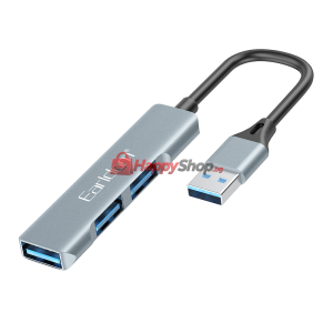 USB хъб Earldom ET-HUB09, USB 3.0, 3 Порта, Сив - 40218