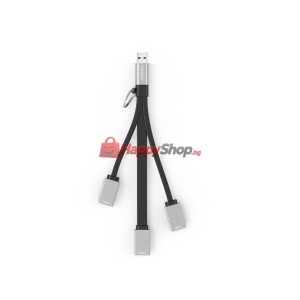 USB хъб Earldom ET-HUB15A, 3 Порта, OTG, Черен - 12066