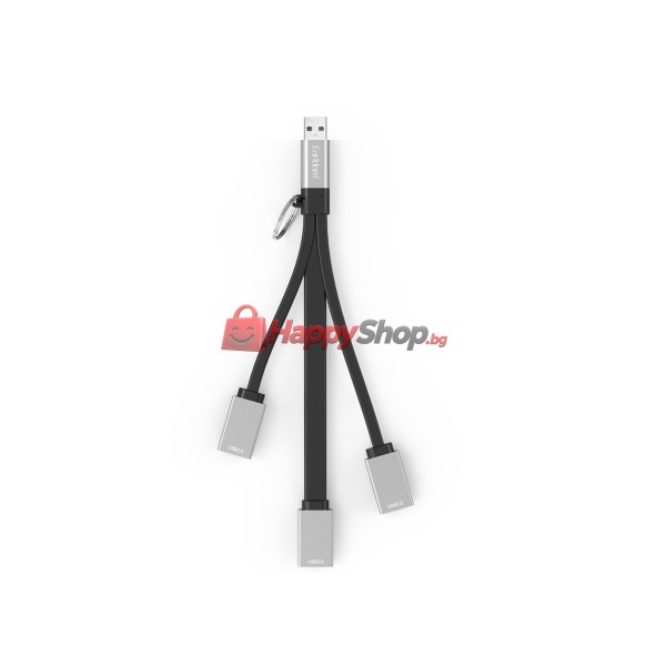 USB хъб Earldom ET-HUB15A, 3 Порта, OTG, Черен - 12066