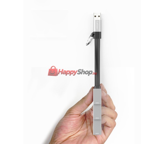 USB хъб Earldom ET-HUB15A, 3 Порта, OTG, Черен - 12066
