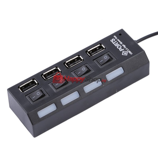 USB хъб , USB 2.0, 7 Порта, Черен - 12054