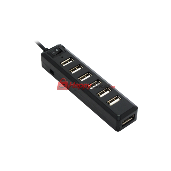 USB хъб , USB 2.0, 7 Порта, Черен - 12057